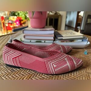Rothy’s Style Japanese Red Patterned Women's Flats